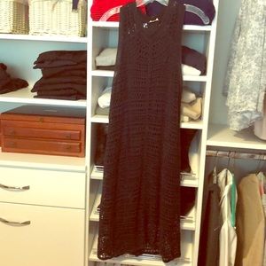 Theory Navy Crochet Dress